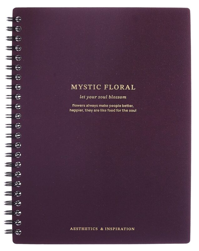 Тетрадь 96 листов в клетку "Blossom", коричневый, на спирали