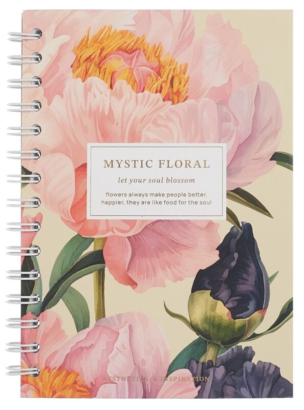 Тетрадь 100 листов в клетку "Blossom. Peonies", на спирали