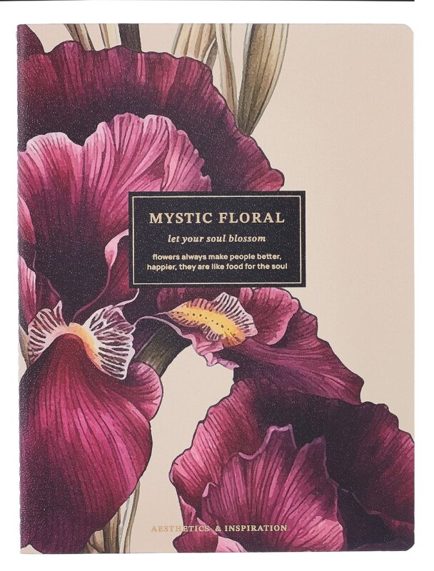 Тетрадь 40 листов в клетку "Blossom. Irises", сшивка