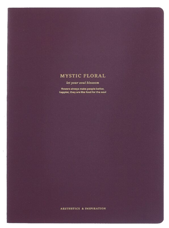 Тетрадь 165*220, 40 листов в клетку "Blossom" фиолетовый, сшивка