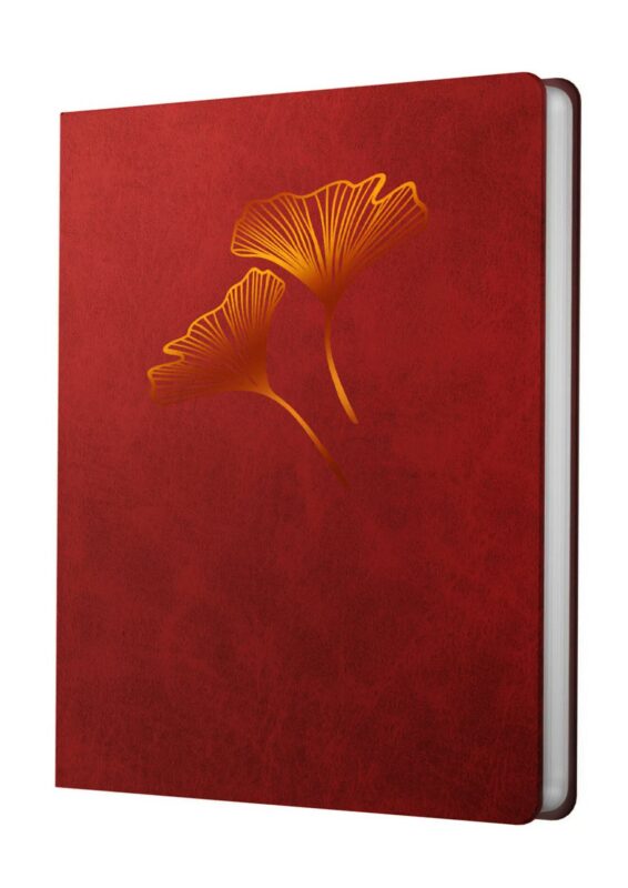 Книга для записей А5- 80л кл. "Vesper. Бордо" иск.кожа, замша, тисн.фольгой, тонир.блок, скругл.углы, ляссе