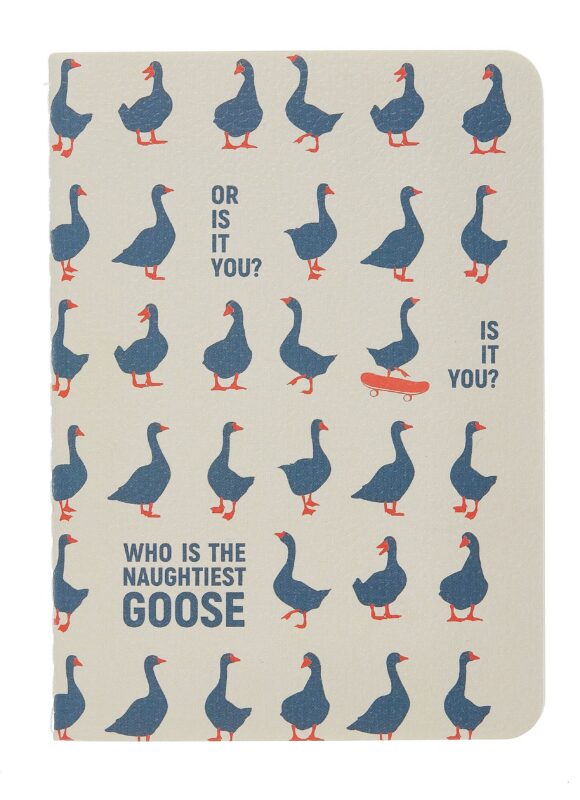 Записная книжка А7 30 листов в клетку, "Гуси", сшивка