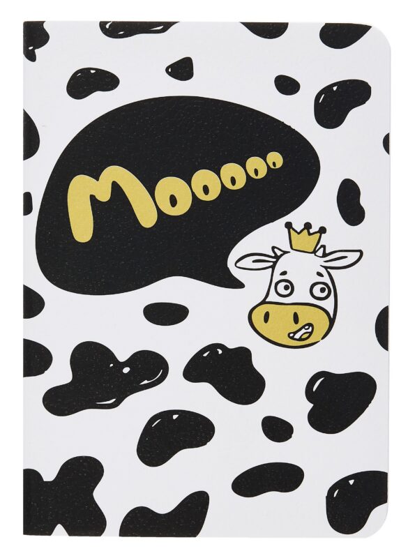 Записная книжка А7 30 листов в клетку, "Коровка", сшивка