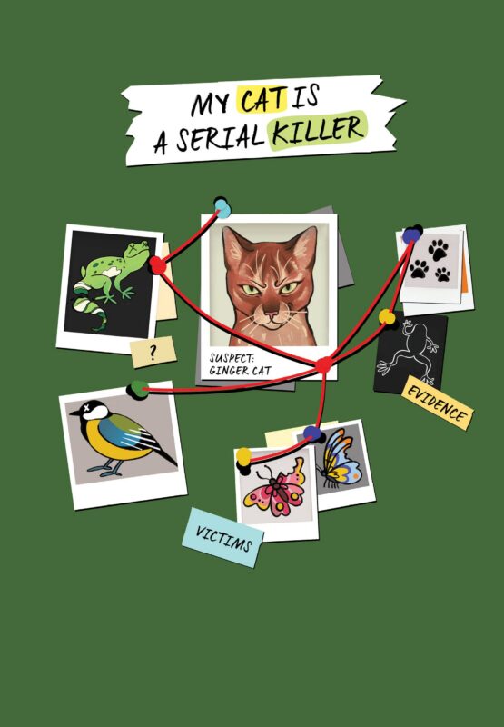 Книга для записей А5 72л "My Cat Is a Serial Killer (рыжий кот)"