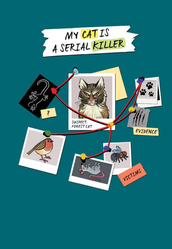Книга для записей А5 72л "My Cat Is a Serial Killer (серый кот)"