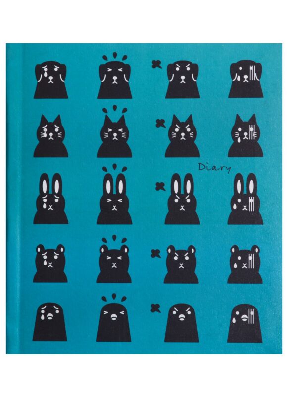 Ежедневники недатир, 146х167 мм. 128 л. "Эмоджи (графика)" Интегральные, матовая ламинация