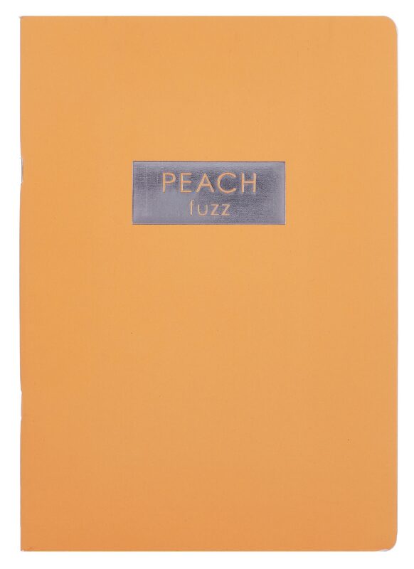 Тетрадь А4 48л кл. "Peach Fuzz" скрепка, мел.картон, выб.лак, печ.пантон, ламинация soft touch, тиснение фольгой
