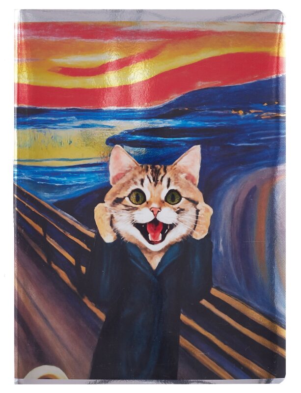 Тетрадь А4 80л кл. "Крик" мел.картон, выб.лак, глянц.ламинация, печать по металлиз.пленке серебро