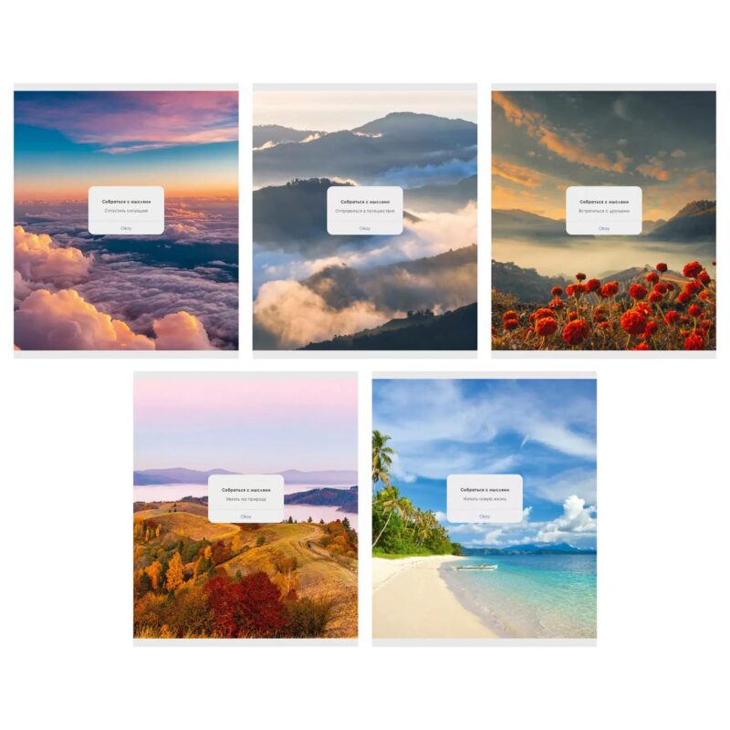 Тетрадь в линейку "Собраться с мыслями", 48 листов, в ассортименте