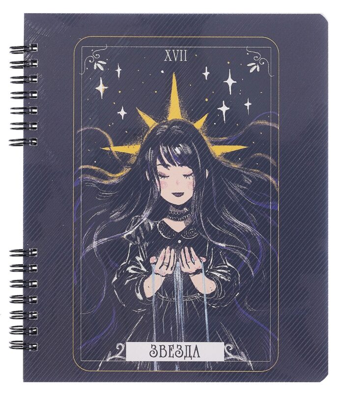Тетрадь 96л кл. "My Notes. Таро. Звезда" гребень, прозр.рельефн.пластик, скр.углы