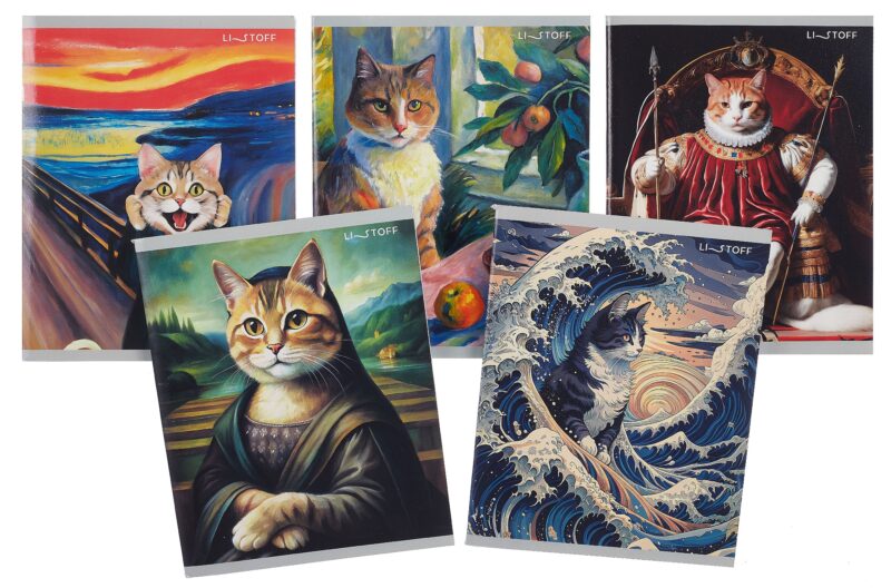 Тетрадь 96л кл. "Искуcство" мел.картон, твин-лак, ассорти