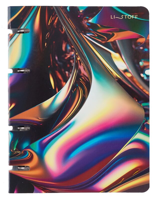 Тетрадь 100л кл. "Яркий блеск" на кольцах, мел.картон, ламинация Chameleon, квадр.корешок, скругл.углы