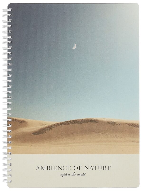 Тетрадь А4 96л кл. "Ambience", луна, карт.обл., спираль, ламинация, микротекстурирование