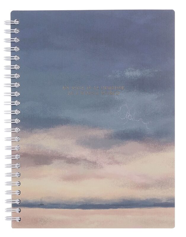 Тетрадь 120л кл. "View", небо, спираль, карт.обл., микротекстурирование, ламинация, тиснение золотой фольгой