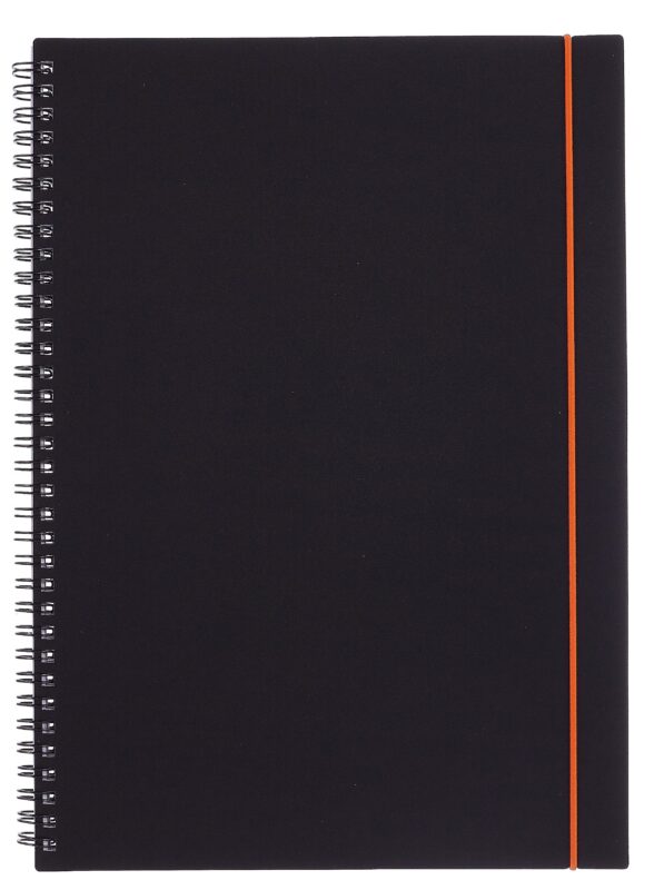 Тетрадь А4 80 листов, клетка, "Favorite Black. No 1" спираль