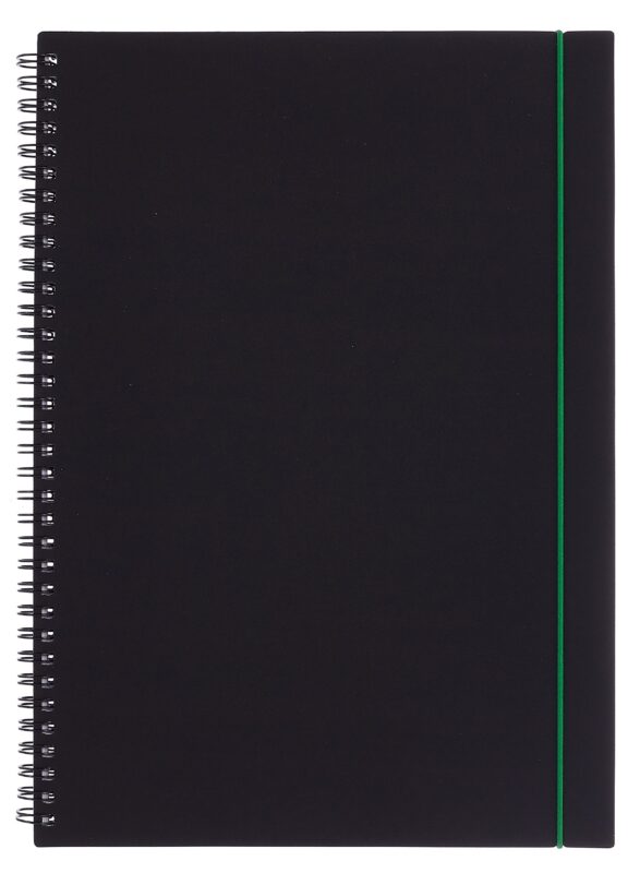 Тетрадь А4 80 листов, клетка, "Favorite Black. No 2" спираль