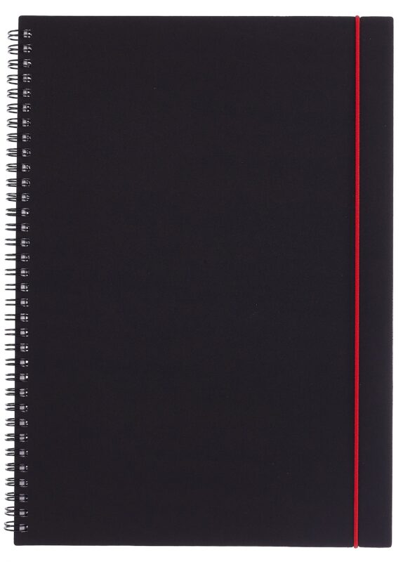 Тетрадь А4 80 листов, клетка, "Favorite Black. No 4" спираль