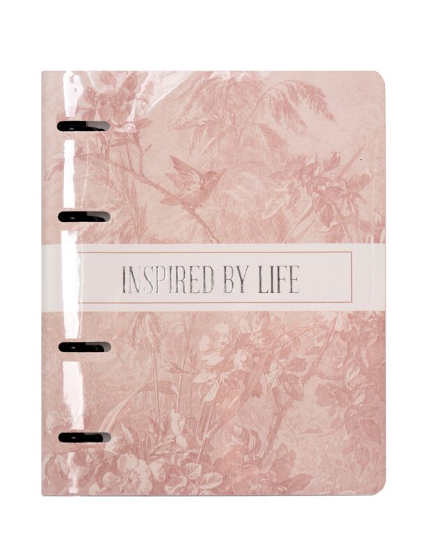 Тетрадь 120 листов, клетка, "Floreale. Cedar Rose" на кольцах