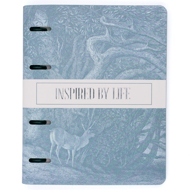 Тетрадь 120 листов, клетка, "Floreale. Smoky Sky" на кольцах