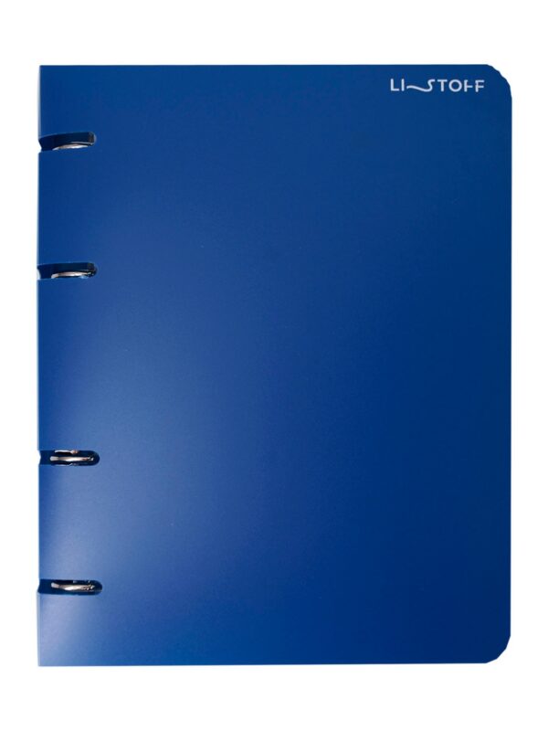 Тетрадь 80л кл. "Naval" на кольцах, пласт.обл., квадр.корешок