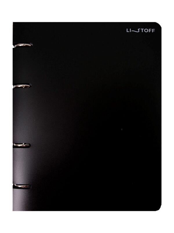 Тетрадь 80 листов, клетка, "Onyx" на кольцах