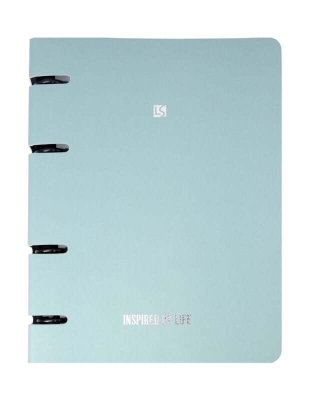 Тетрадь 120 листов, клетка, "Floreale. Smoky Sky" на кольцах