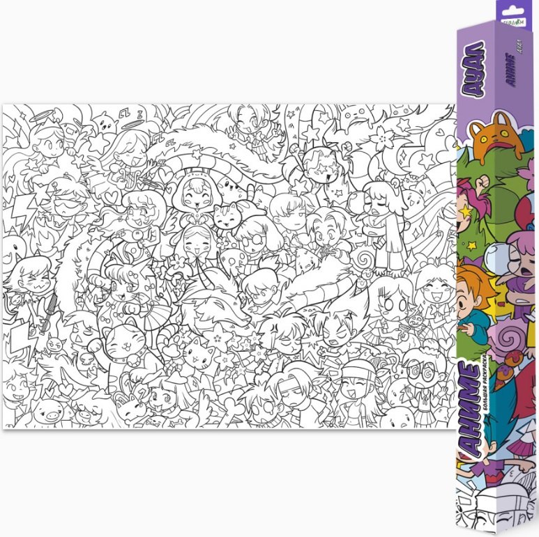 Большая раскраска. Дудл."Аниме"