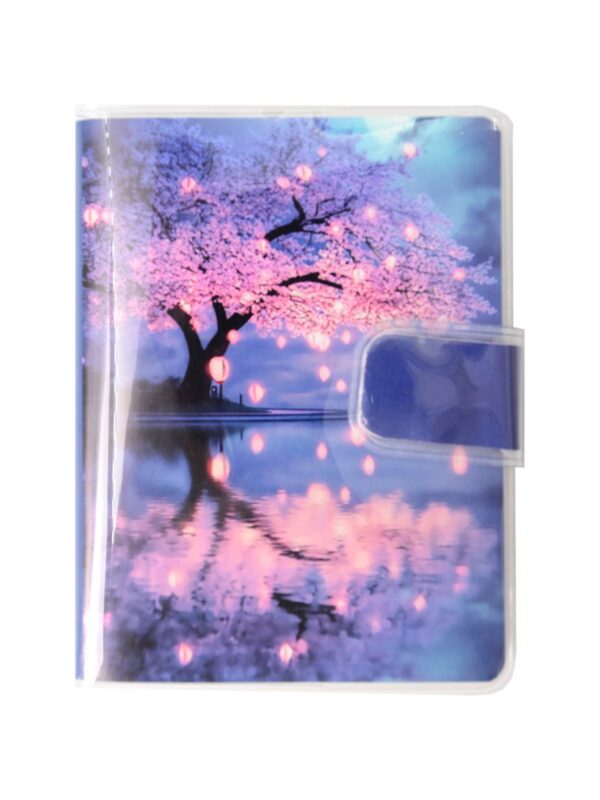 Записная книжка А7 80л лин. "Tree with lanterns" в ПВХ-обложке, тонир.внутр.блок