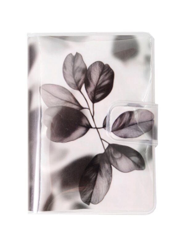 Записная книжка А7 80л лин. "Black leaf" в ПВХ-обложке, тонир.внутр.блок