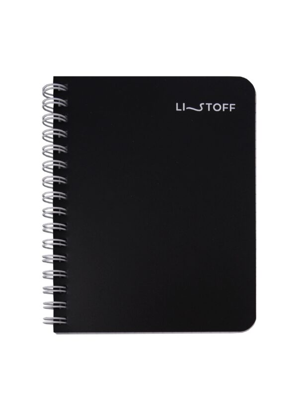 Записная книжка А6 80л кл. "Onyx" пласт.обл., спираль