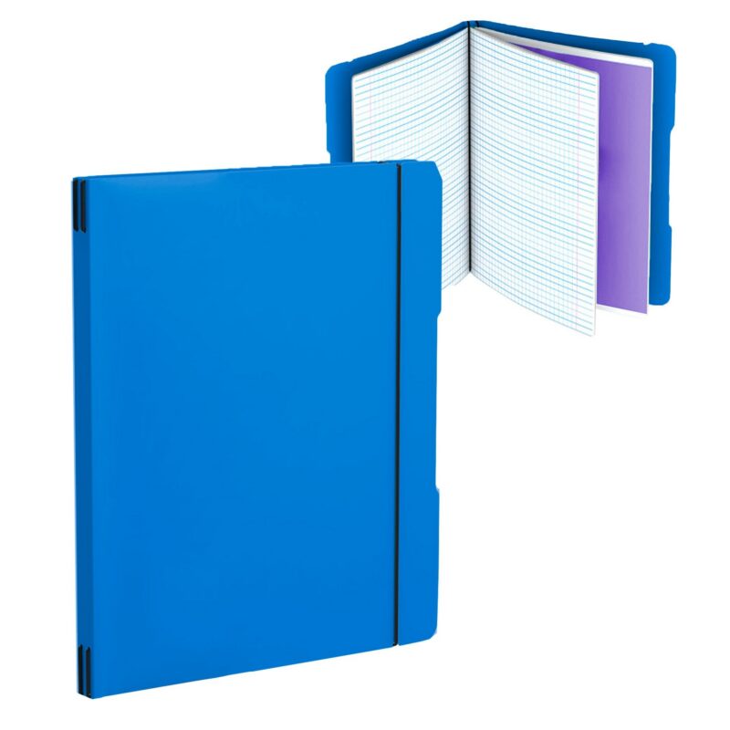 Тетрадь А4 96 листов, клетка, "DoubleBook. Васильковый"