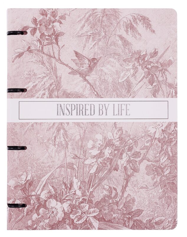 Тетрадь А4 120 листов, клетка, "Floreale. Cedar Rose" на кольцах