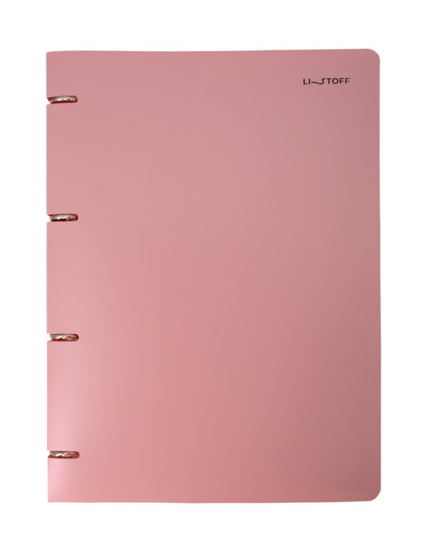 Тетрадь А4 80л кл. "Mauve" на кольцах, смен.блок, пласт.обл.