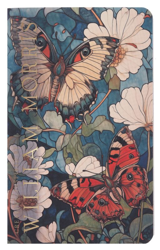 Книга для записей 130*210 32л "Creative. Inspired by William Morris (пионы с бабочками)" скрепка