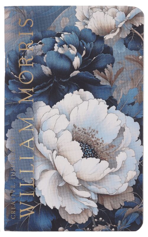 Книга для записей 130*210 32л "Creative. Inspired by William Morris (пионы синие и белые)" скрепка