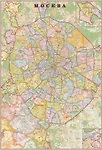 Карта "Москва современная", экодизайн (1,09х1,60м) (1:34 000)