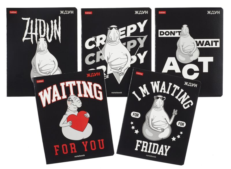 Тетрадь 48л кл. "Ждун" мел.картон, выб.лак, ассорти