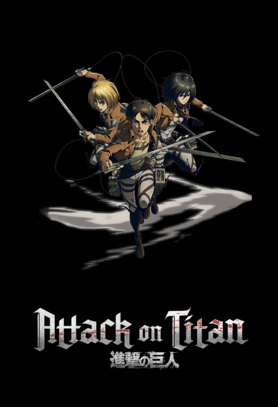 Блокнот в точку "Attack on Titan. Эрен, Армин и Микаса", А5, 64 листа