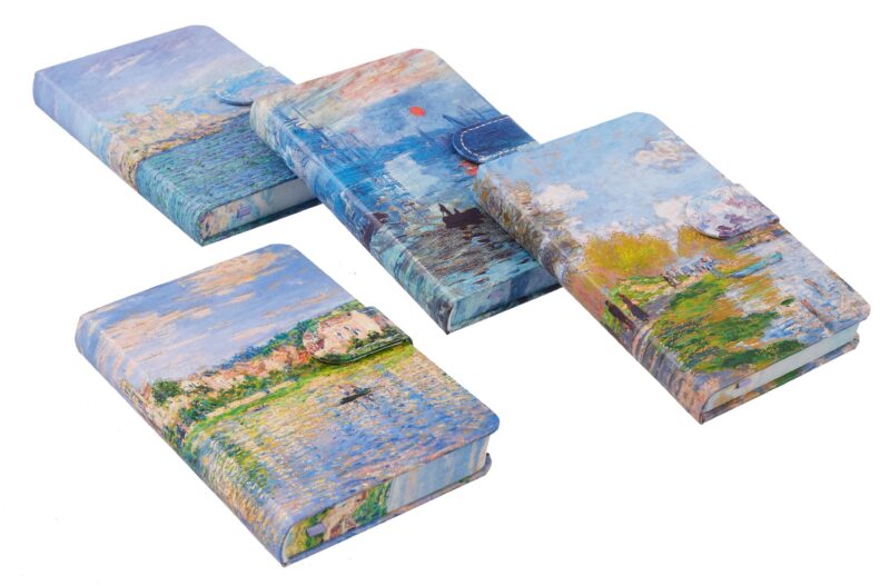 Записная книжка А6 112л кл. "На реке" цв.срез, магнитная застежка, ассорти