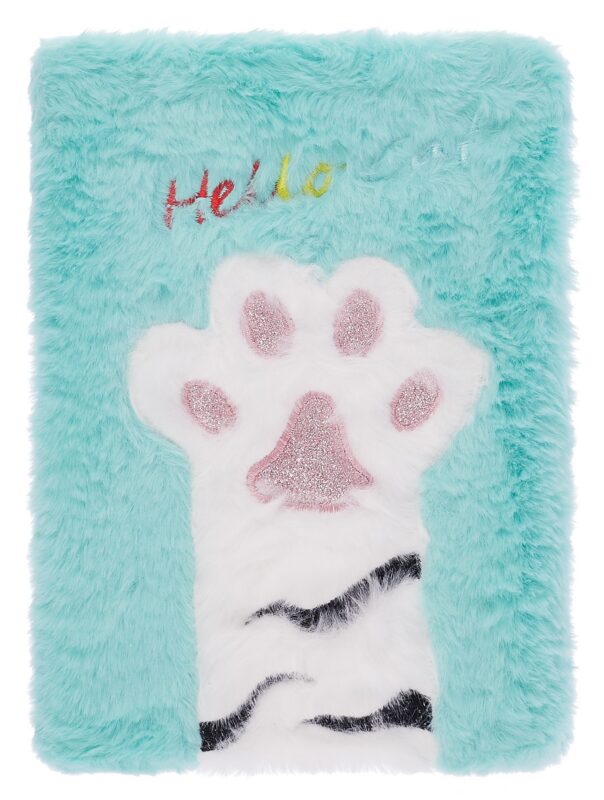 Книга для записей А5 96л лин. "Лапка" с мехом, ассорти