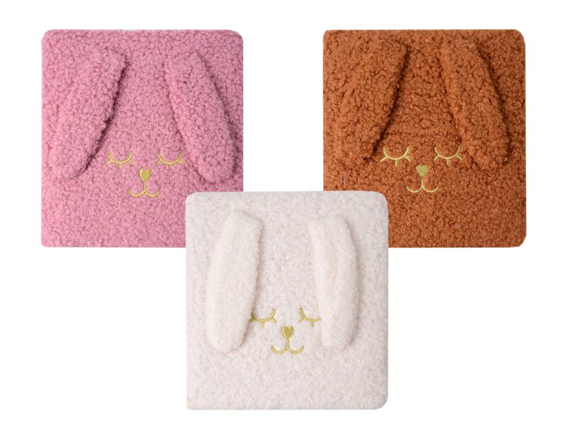 Книга для записей 80л "Пушистый зайка", ассорти