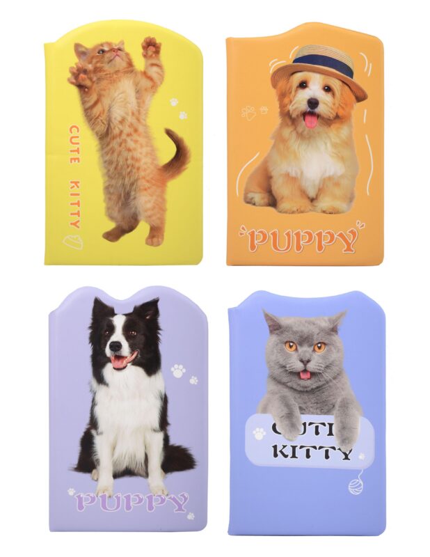 Книга для записей А5 96л "Animals" тонир.блок, ПВХ-обл, ассорти