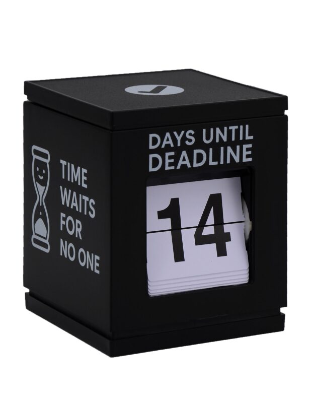 Вечный календарь "Deadline", черный