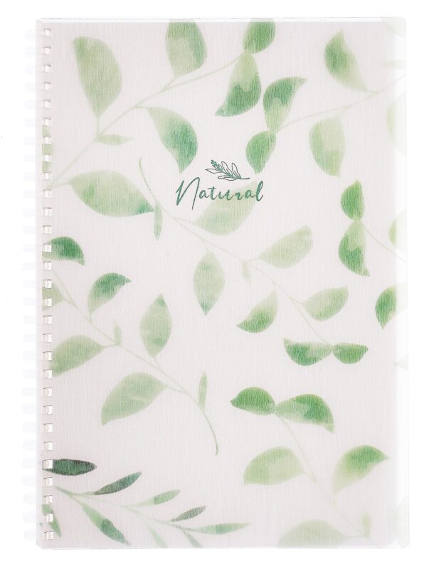 Тетрадь B5 80 листов, клетка, "Natural leaves"