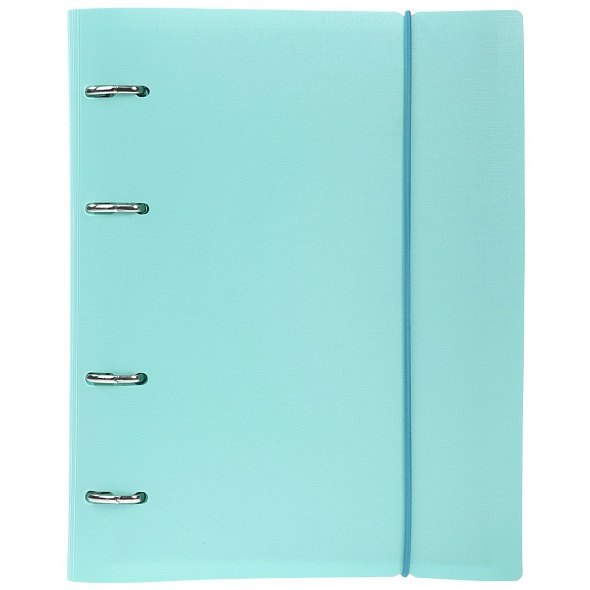 Тетрадь 120 листов, клетка, "Canvas" бирюза, на кольцах, на резинке