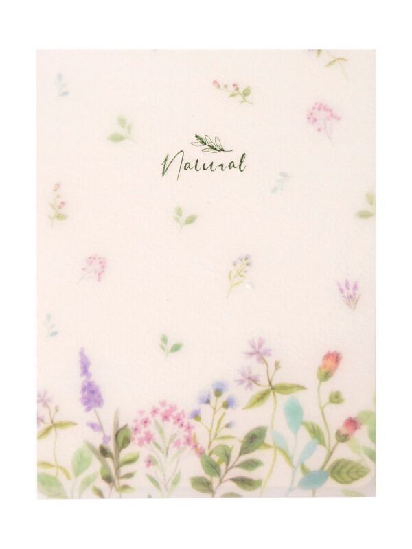 Блокнот А6 80л кл. "Premium. NATURAL FLOWERS" пласт.обл., спираль, офсет 80г/м2