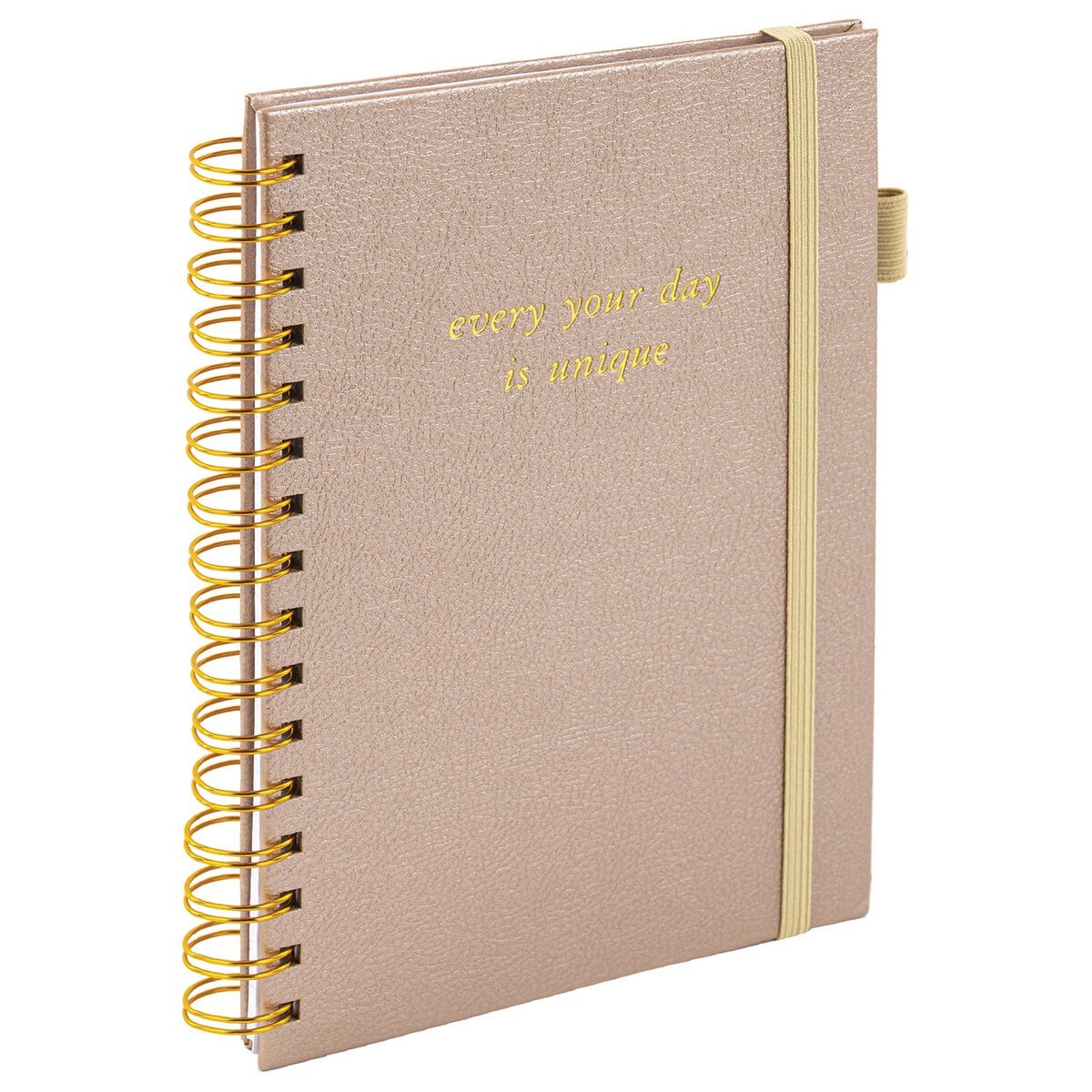 Книга для записей А5 80л кл. "Calipso" бежевый, иск.кожа, резинка, гребень