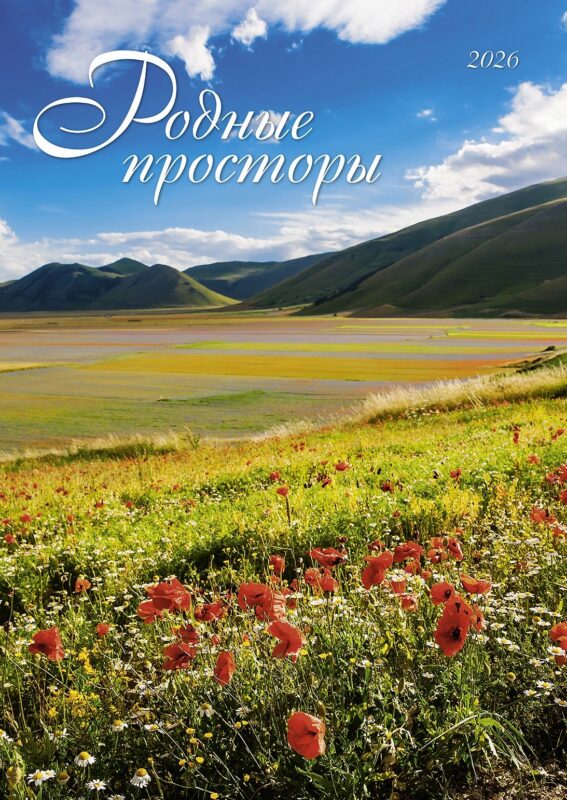 Календарь 2026г 370*560 "Родные просторы" настенный, на спирали