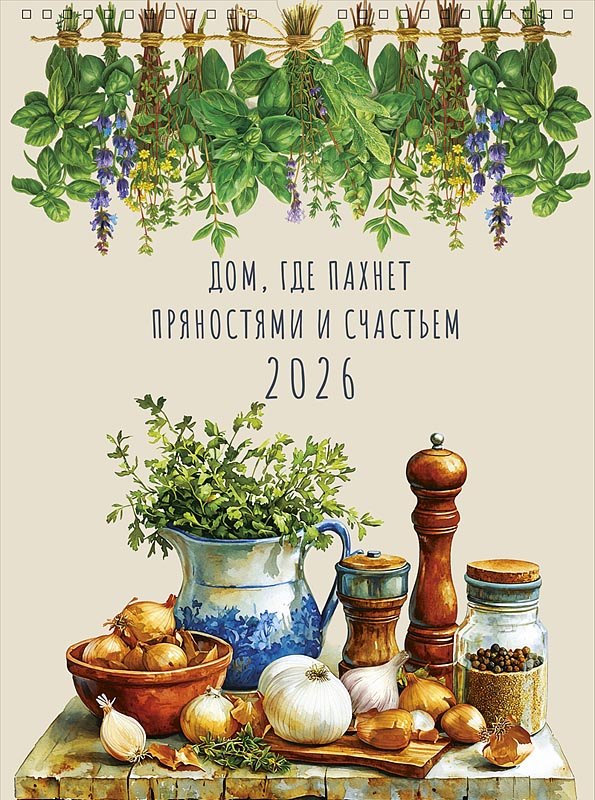Календарь 2026г А3 "Дом, где пахнет пряностями и счастьем" настенный, на спирали