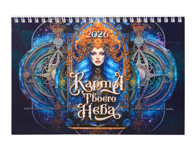 Календарь 2026г 216*147 "Карта твоего неба" настольный, домик